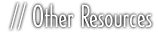 Analytic Studies: Other Resources